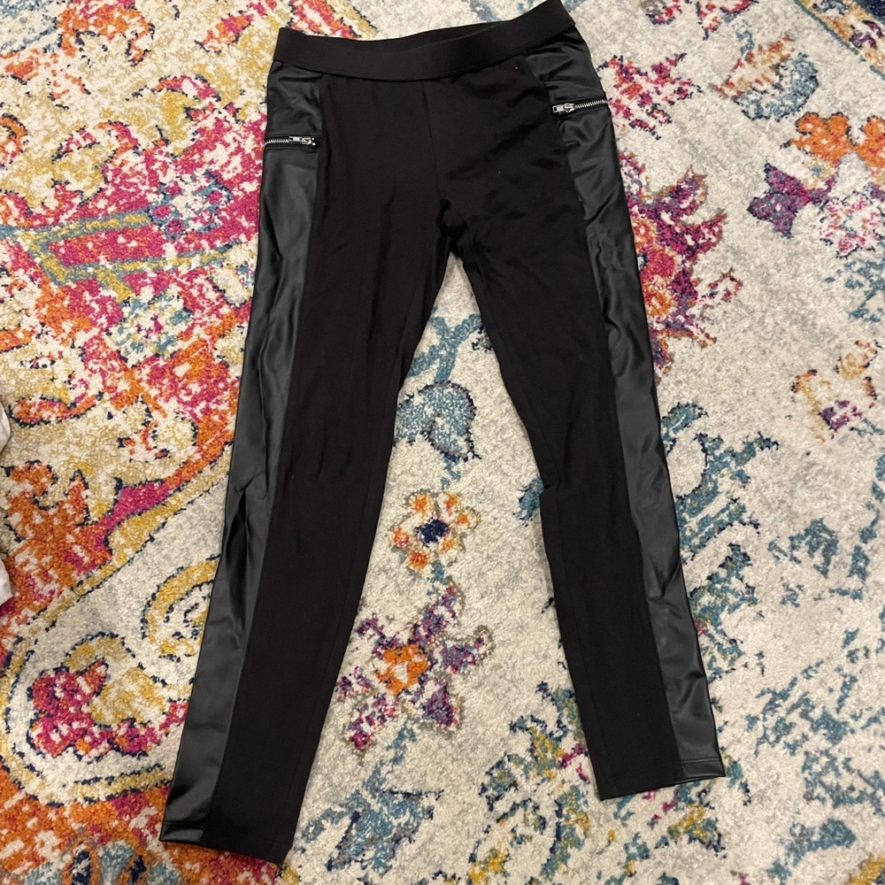 Adorable Girl’s Piper Faux leather accented pants